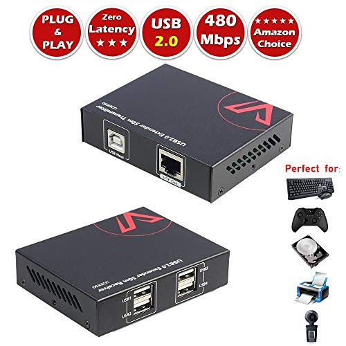 AV Access USB Extender |165ft Over Cat5e 6 | 4 USB2.0 Ports | Plug & Play | NEW