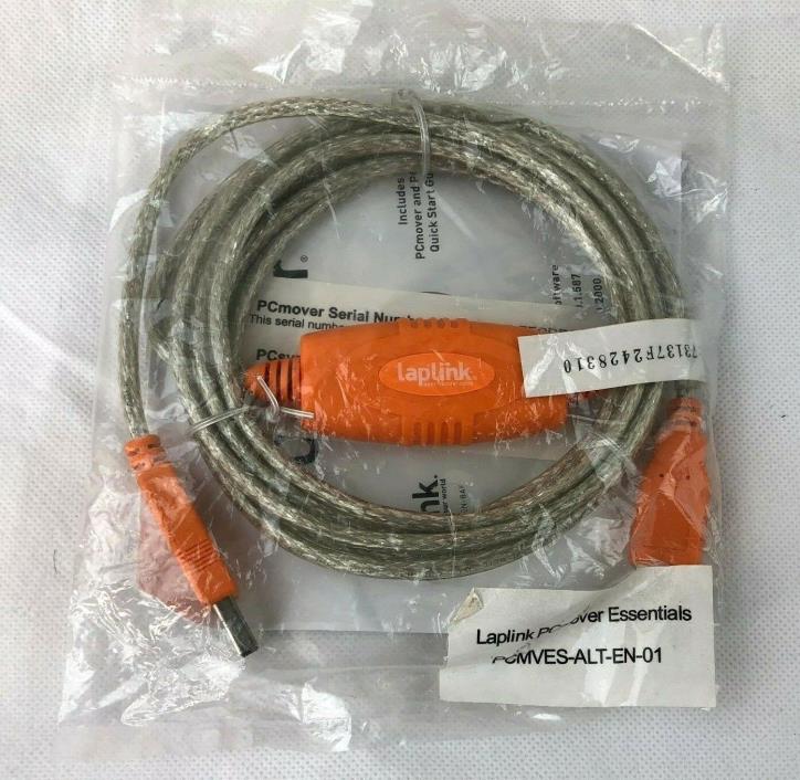 Laplink PCmover  6' USB 2.0 High-Speed Transfer Cable With CD & Manual New