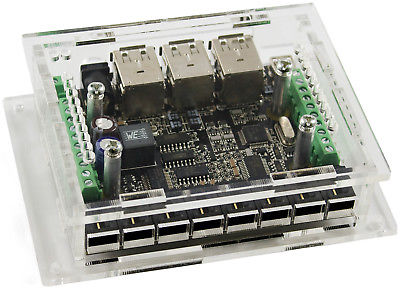 Acrylic Enclosure for Phidgets Interface Kit 8/8/8 w 6 Port USB Hub