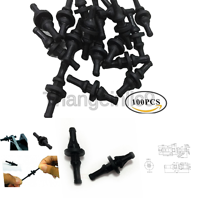 MuMu 100 PCS Black Fan Mounting Screws Rivets Silicone Rubber for PC Computer