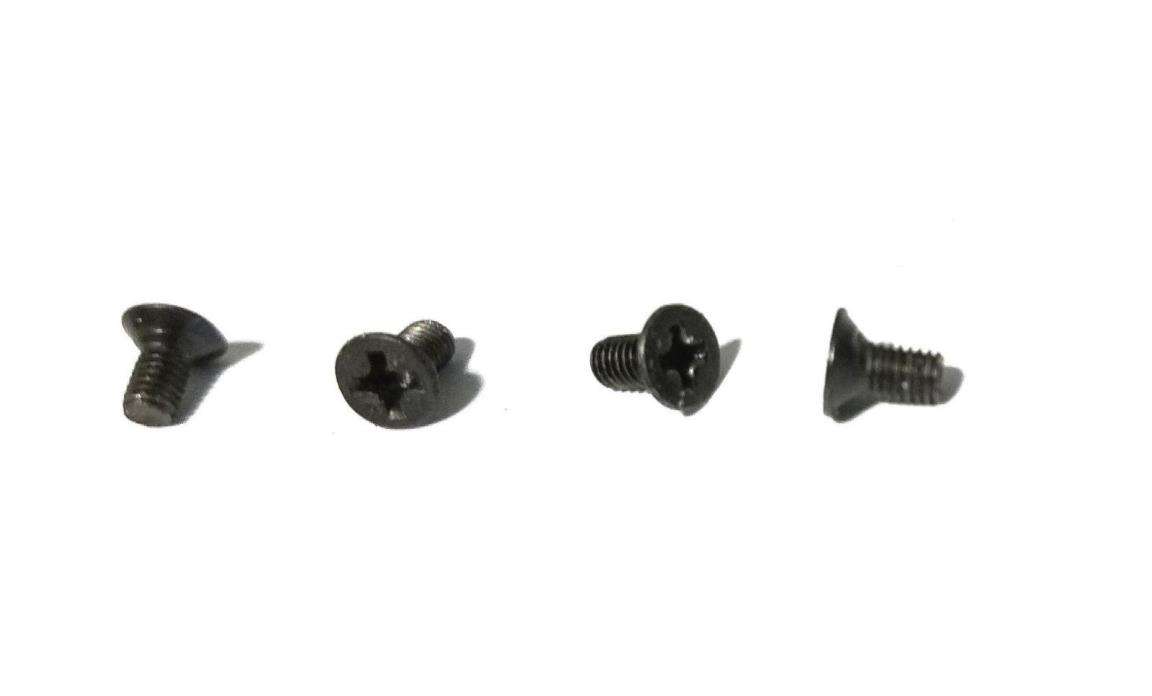 Four Lian Li Black Case Panel Mount Screws, Taper Head, M3 Threads & 6mm Length