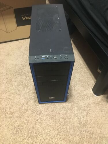 DEEPCOOL TESSERACT SW Mid Tower Computer Case w/ Side Window and 2 Blue LED Fan