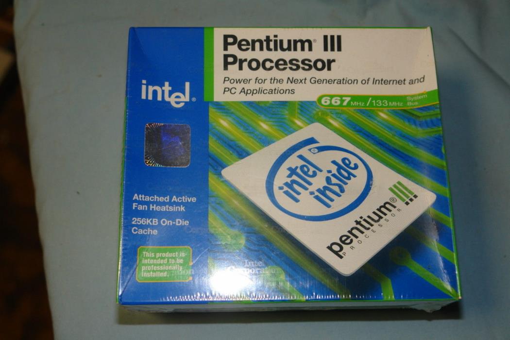 Pentium III Slot 1 Processor 667MHz 133MHz System Bus in FACTORY SEALED BOX !!