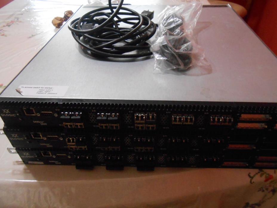 QLOGIC 5802 SWITCH 16 8GB SFP 20 ACTIVE PORTS 2 POWER SUPPLIES SB5802 (6 Avail)