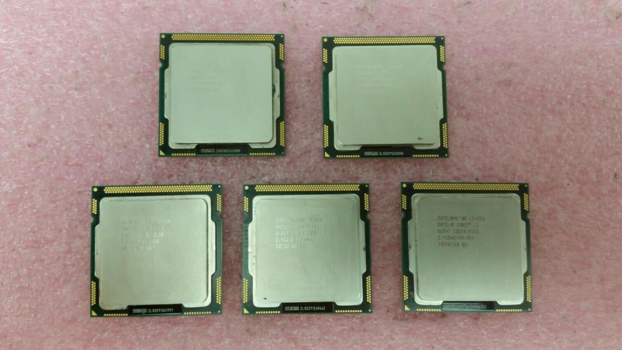 (Lot of 5) Intel Core i3-530 2.93GHz Dual-Core CPU SLBX7 LGA1156 - CPU660
