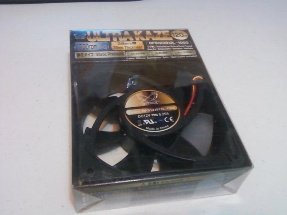 Ultrakraze  120mm PC Cooling Fan 1000rpm 38mm Scythe 3 or 4 pin Case Fan New