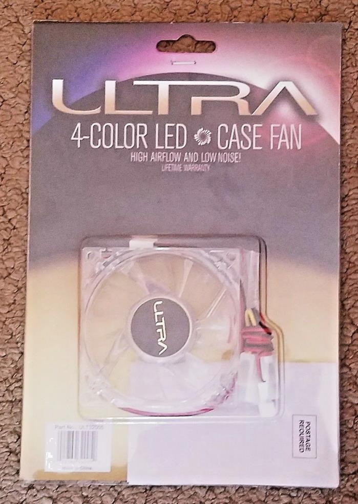 ULTR 4-Color LED - Case Fan - High Airflow And Low Noise! - Brand New Sealed