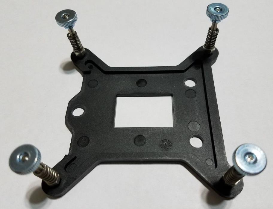 Black Back Plate, Studs, Washers, Springs & Thumb Screws For Intel LGA 1151 CPU