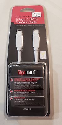 Gigaware FireWire Cable 6 Ft (1.82M) 9-Pin to 9-Pin 1500010