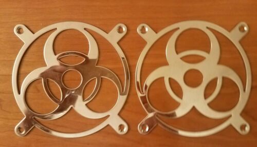 Fan Grills (2) 120mm Biohazard Stainless steel