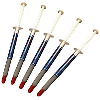 Thermal Paste, 5 Pack ThermalCoolFlux(TM) High Performance Polysynthetic Silver