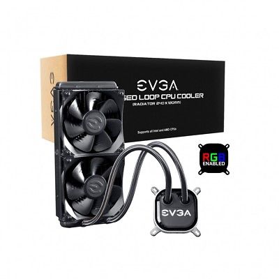 Liquid Cooler Cooling System For CPU Intel AMD 240mm AIO Kit RGB LED EVGA NEW