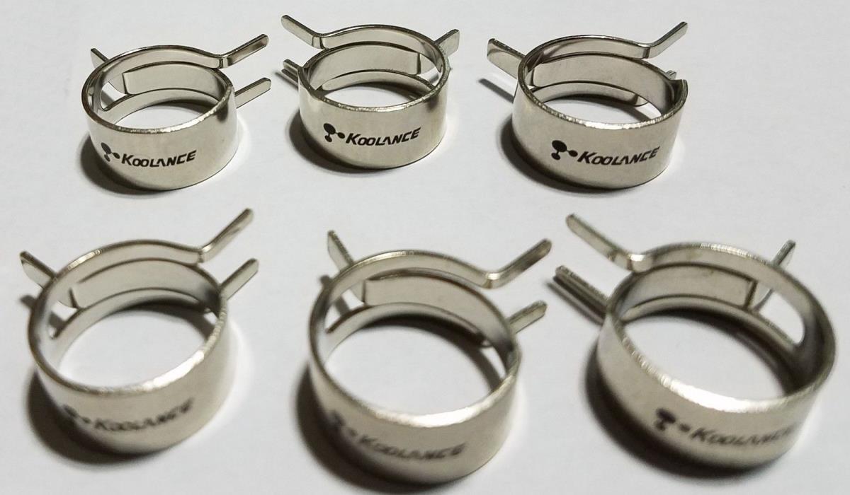Six Koolance CLM-19 Hose Clamps for 19mm (3/4in) OD Hose
