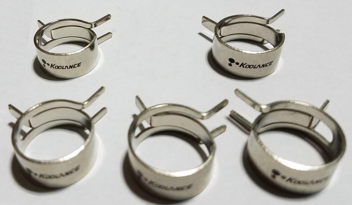 Five Koolance CLM-19 Hose Clamps for 19mm (3/4in) OD Hose