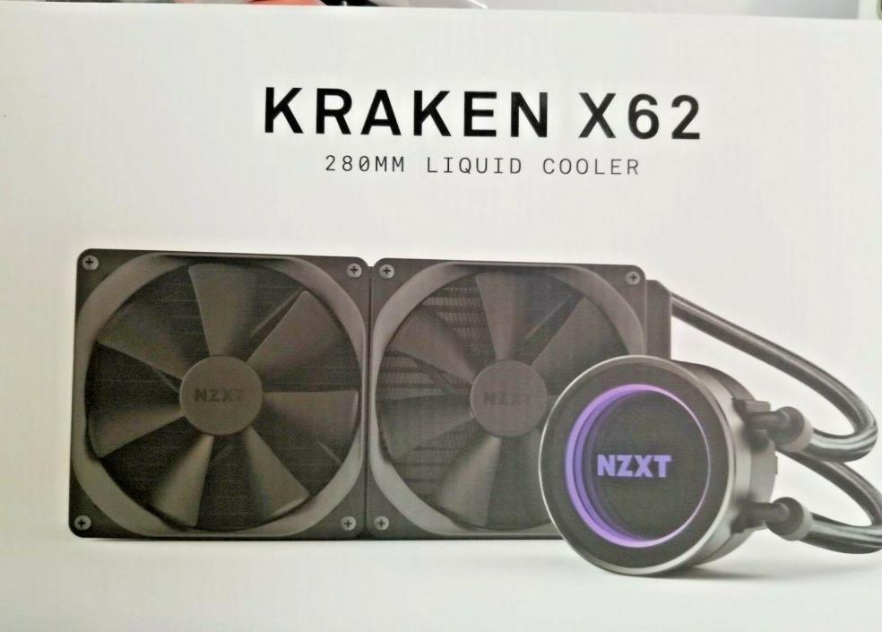 NZXT Kraken X62 280mm Liquid Cooler (RL-KRX62-01) with Software RGB Lighting