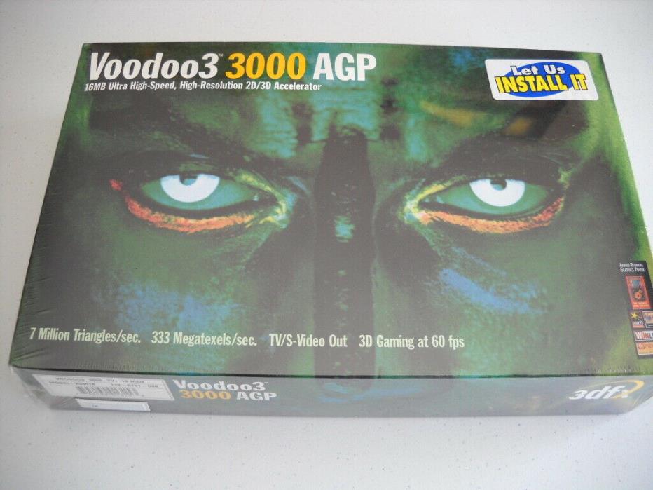 3dfx Voodoo3 3000 AGP    New in Sealed Box