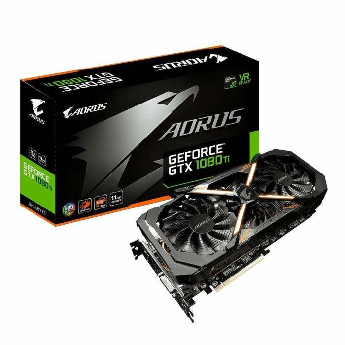 Gigabyte AORUS GeForce GTX 1080 Ti 11GB Graphic Cards RGB GV-N108TAORUS-11GD