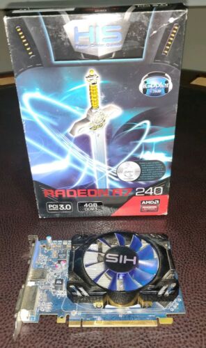 HIS Radeon R7 240 4GB/OC DDR3 HDMI/DVI-D/VGA PCI-Express Graphics Card