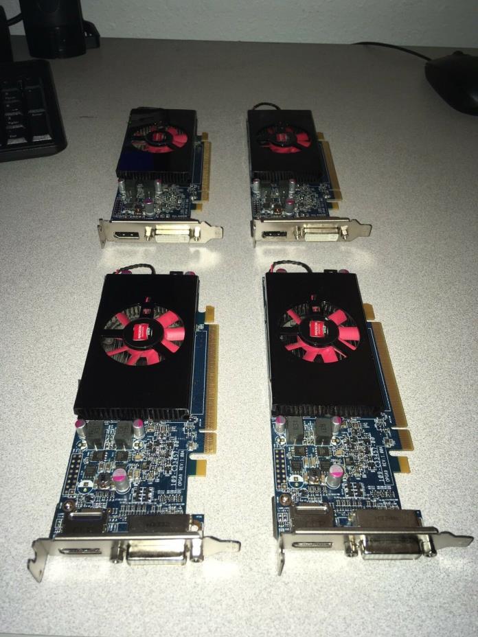 Lot of 4 Dell Radeon HD 7570 1GB GDDR5 LOW PROFILE graphics cards