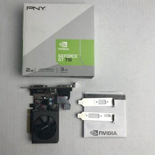 PNY NVIDIA GeForce GT 710 Verto 2GB DDR3 Graphics Card PCI Expresss 2.0 BLACK