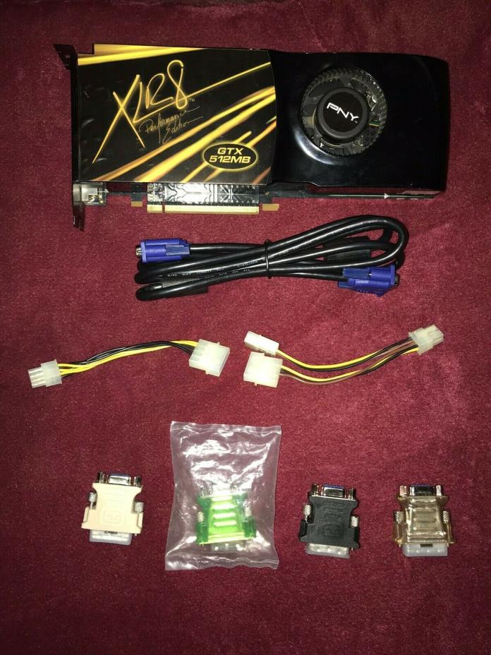 PNY NVIDIA GeForce 9800 GTX 512M PCI-E GM9800XN2F51S-DT VCG98GTXXPB + MORE