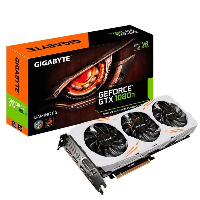 GIGABYTE GeForce GTX 1080 Ti DirectX 12 GV-N108TGAMING OC-11GD 11GB 352-Bit GDDR