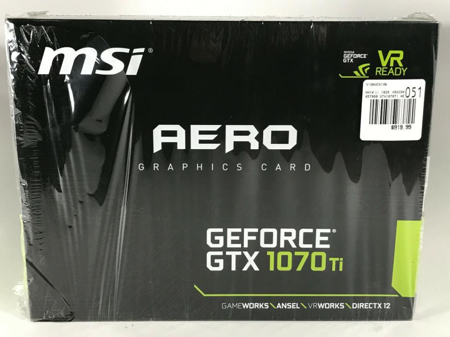 MSI Gaming GeForce GTX 1070 Ti AERO 8GB Graphics Card (GTX 1070 TI AERO 8G)