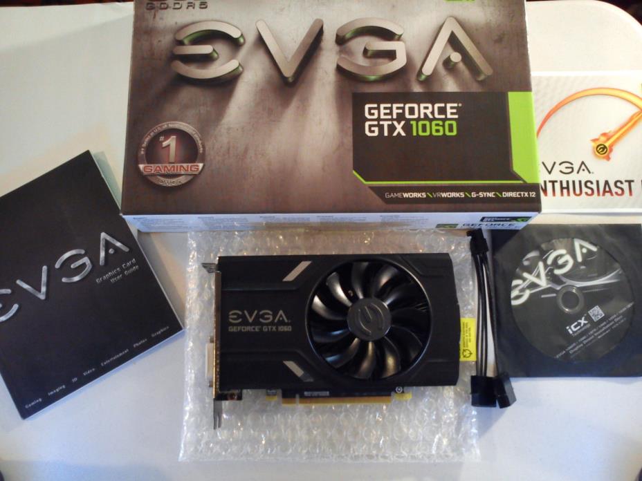 EVGA GeForce GTX 1060 GAMING 6GB GDDR5 Video Card - Used