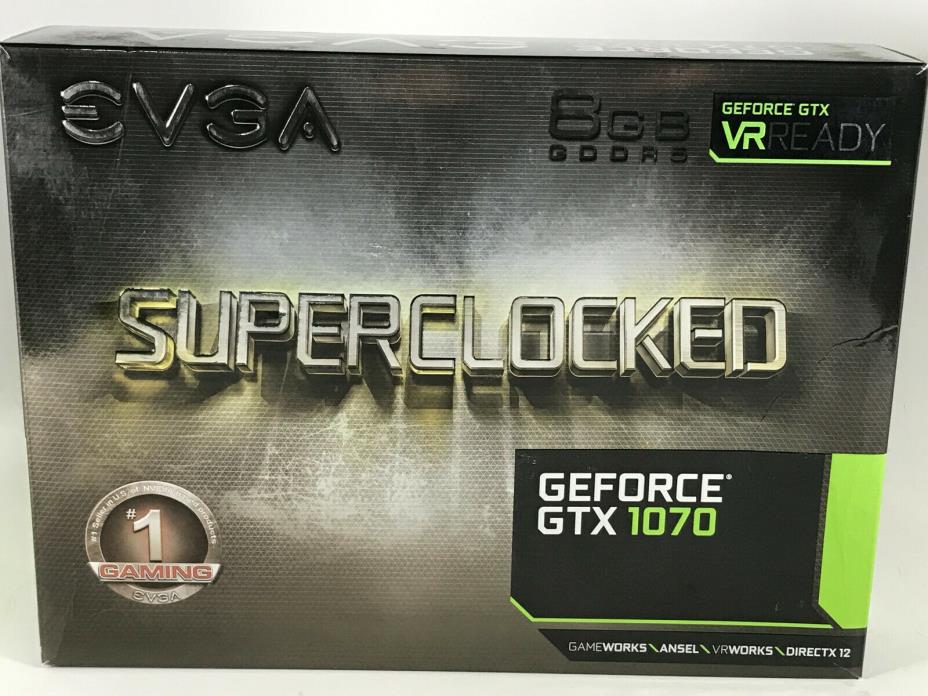 EVGA GeForce GTX 1070 SC GAMING ACX 3.0 8GB GDDR5 Graphics Card (08G-P4-6173-KR)