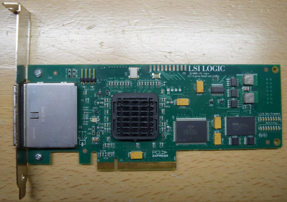 LSI Logic SAS3801E PCI-E 3GB MiniSAS 8-Port Host Bus Adapter with 2x SFF-8088