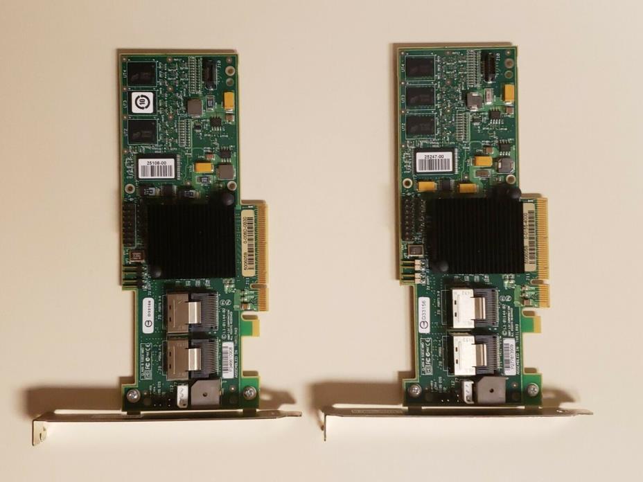 LOT of 2 LSI MegaRAID 8708EM2 PCIe 3Gb/s 8-Port 128MB SAS/SATA Raid Controllers