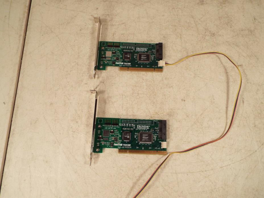 Lot of 2 Controller RAID SATA Promise FastTrak TX2300