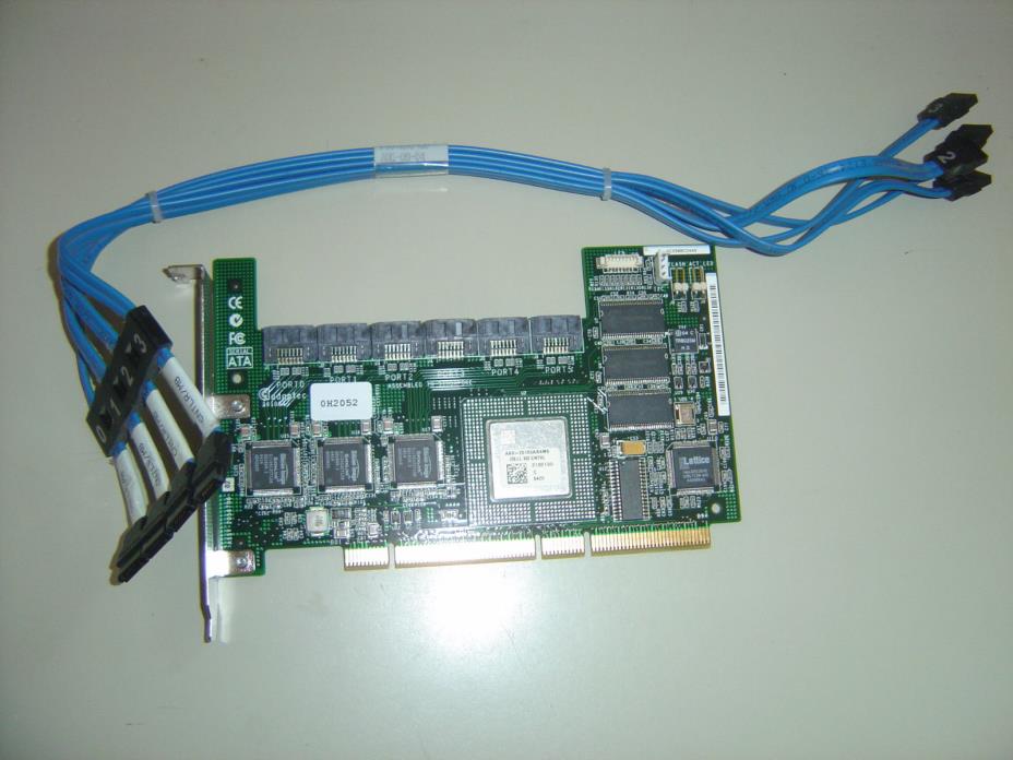 Dell Adaptec AAR-2610SA/64MB 4 Port SATA RAID Controller and 4 Cables