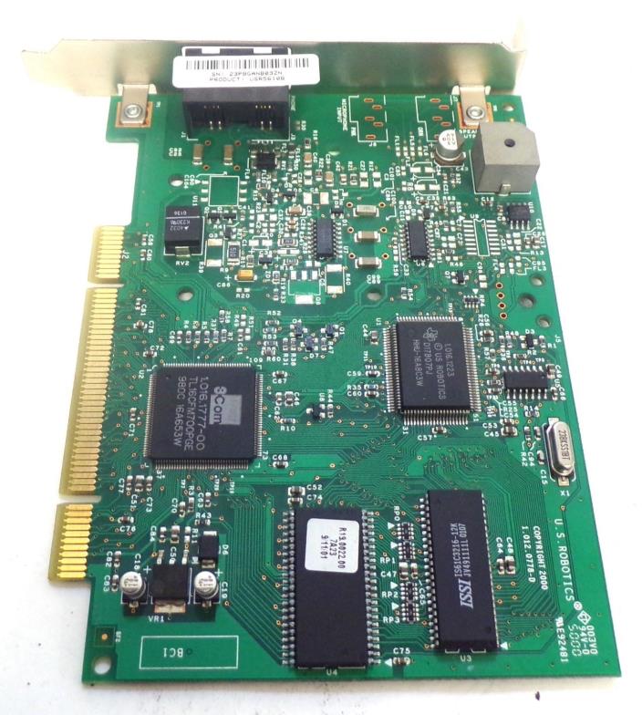 US ROBOTICS INTERNAL MODEM CARD 0778, 94V-0, E92481, CLASS B