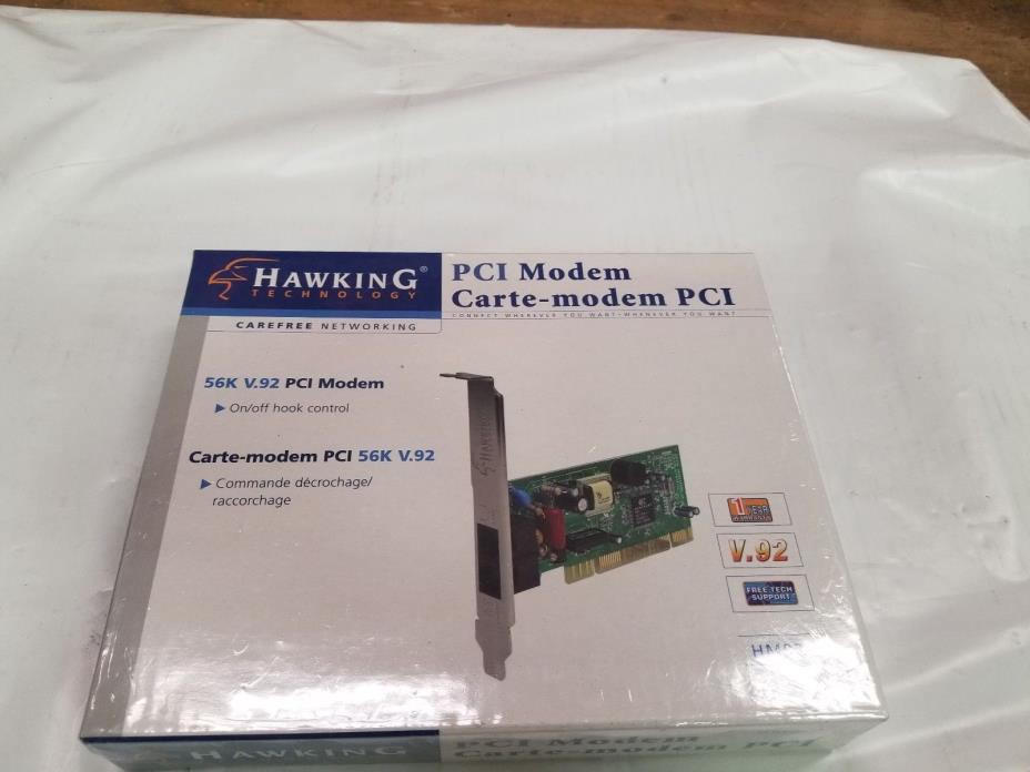 Hawking Technology Serial RJ11 HM92P PCI 56K V.90 V.92 Data Fax Modem DIAL UP