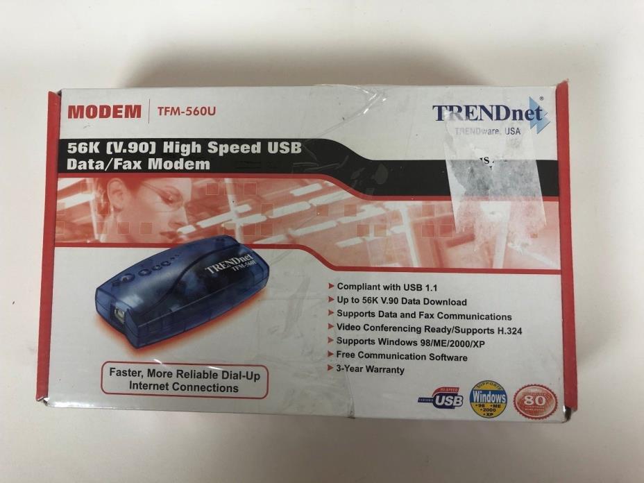 TRENDnet TFM-560U 56 Kbps USB Data/Fax Modem