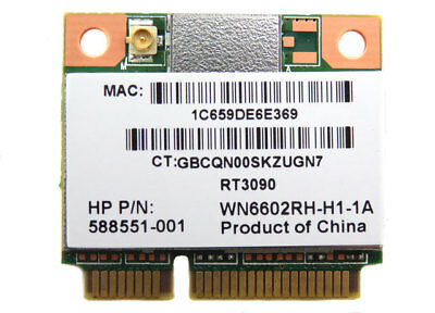 NEW HP 588551-001 802.11b/g/n WN6602RH Wireless Half Mini Card RT3090