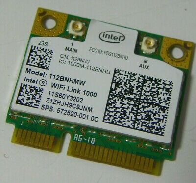 HP 572520-001 Intel WiFi Link 1000 112BNHMW bgn Half 60Y3202 60Y3203