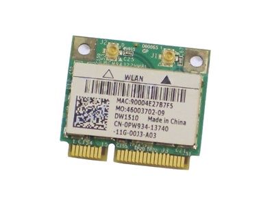 Dell OEM 1510 DW1510 Draft N WiFi 802.11 a/g/n Half-Height  Wireless Card PW934