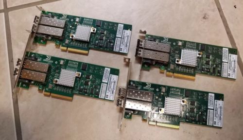 LOT OF 4 HP AP770-60001 BROCADE 825 (B) 8GB DUAL-PORT PCI-e FIBRE HBA 571521-001