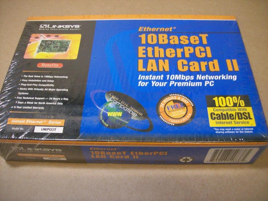 Linksys LNEPCI2T 10BaseT EtherPCI LAN Card II