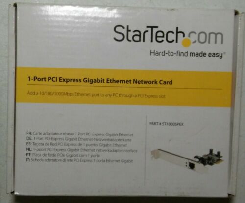 New StarTech ST1000SPEX 1-Port PCI Express Gigabit NIC Network Interface Card