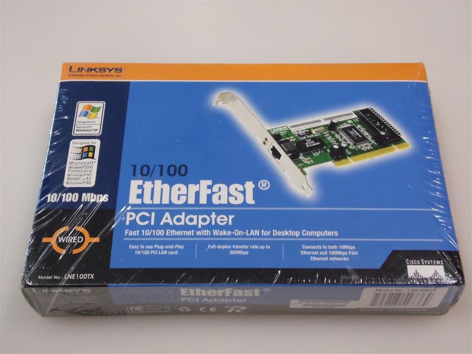 Linksys 10/100 Etherfast PCI Adapter Model LNE100TX