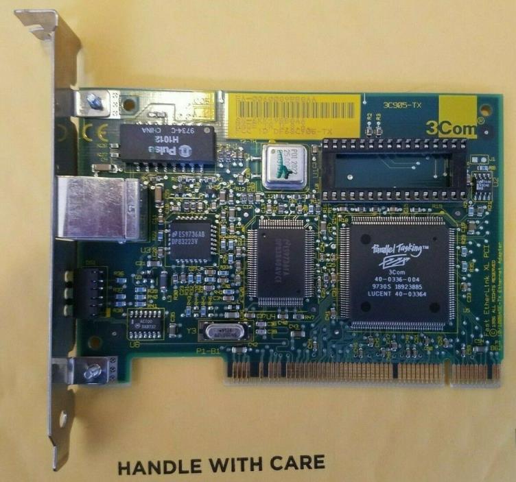 3COM 10/100BASE-TX Ethernet Adapter Fast EtherLink XL PCI Card DF63C905-TX