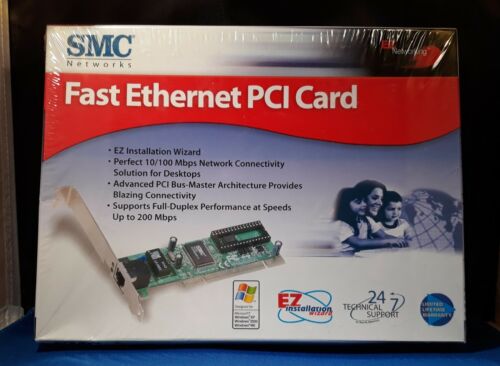 SMC Networks Fast Ethernet 10/100 PCI Card SMC1244TX in ORIGINAL SEALED PACKAGE