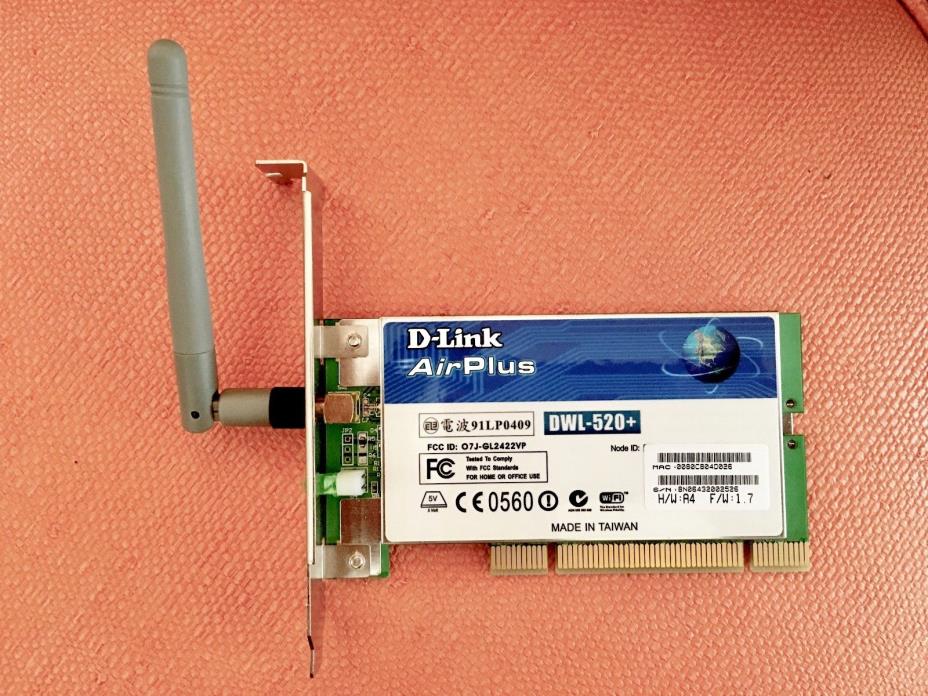 D-Link AirPlus XtremeG DWL-G520 Wireless PCI network Adapter with Antenna