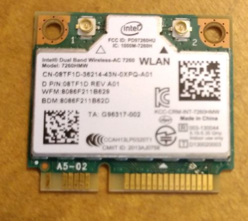 Intel Dual Band Wireless-AC 7260 WLAN WiFi 802.11  Wireless Card 8TF1D