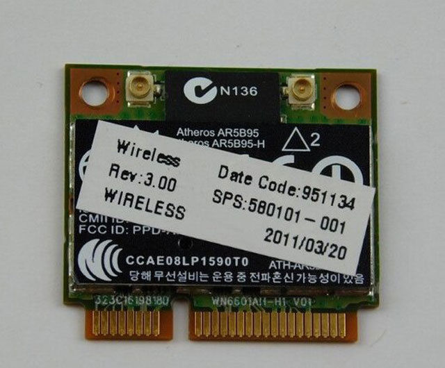 TESTED GOOD HP ProBook 4510s ARB95H Half-mini Wireless N Card- 580101-001