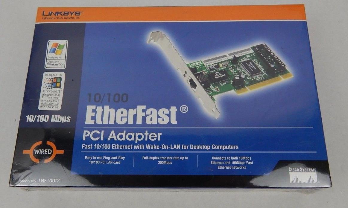 Linksys 10/100 EtherFast PCI Adapter New Ethernet FACTORY SEALED