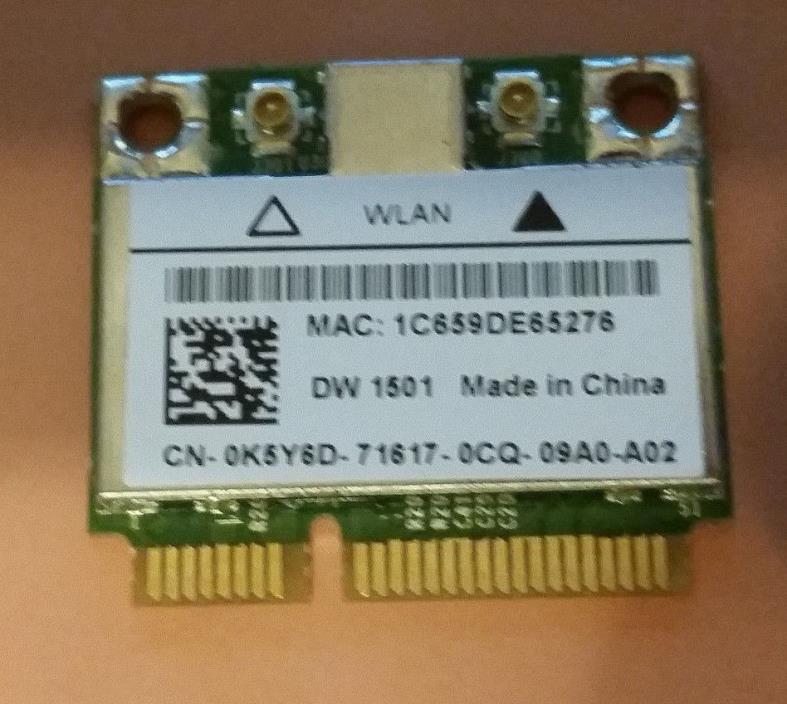 HP ELITEBOOK WIRELESS N CARD PCI WIFI BROADCOM BCM94313HMG2L 0K5Y6D DW 1501 WLAN